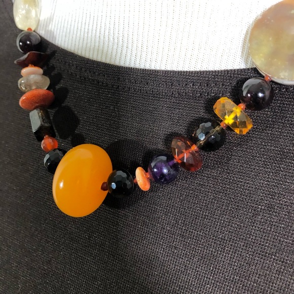 AD LOPEZ Mixed Stone Necklace 19” - Picture 2 of 5